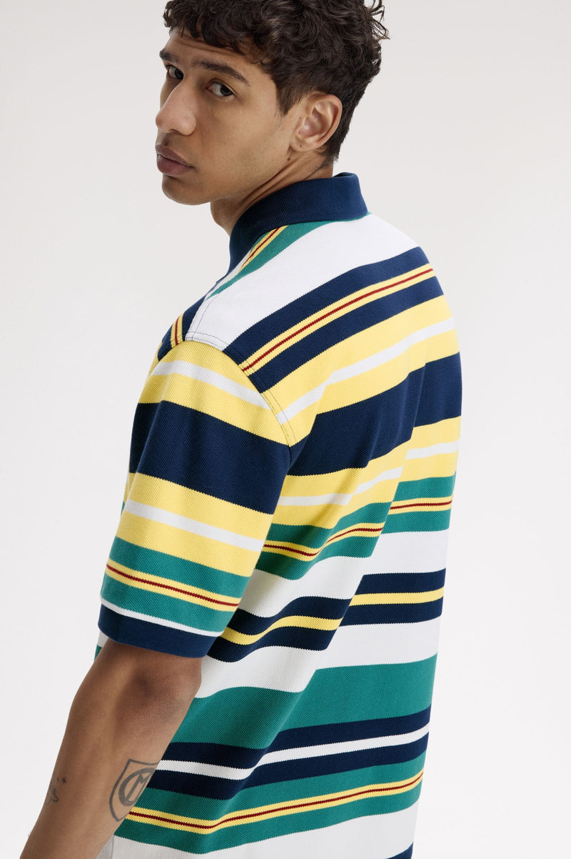 STRIPED RELAXED POLO SHIRT