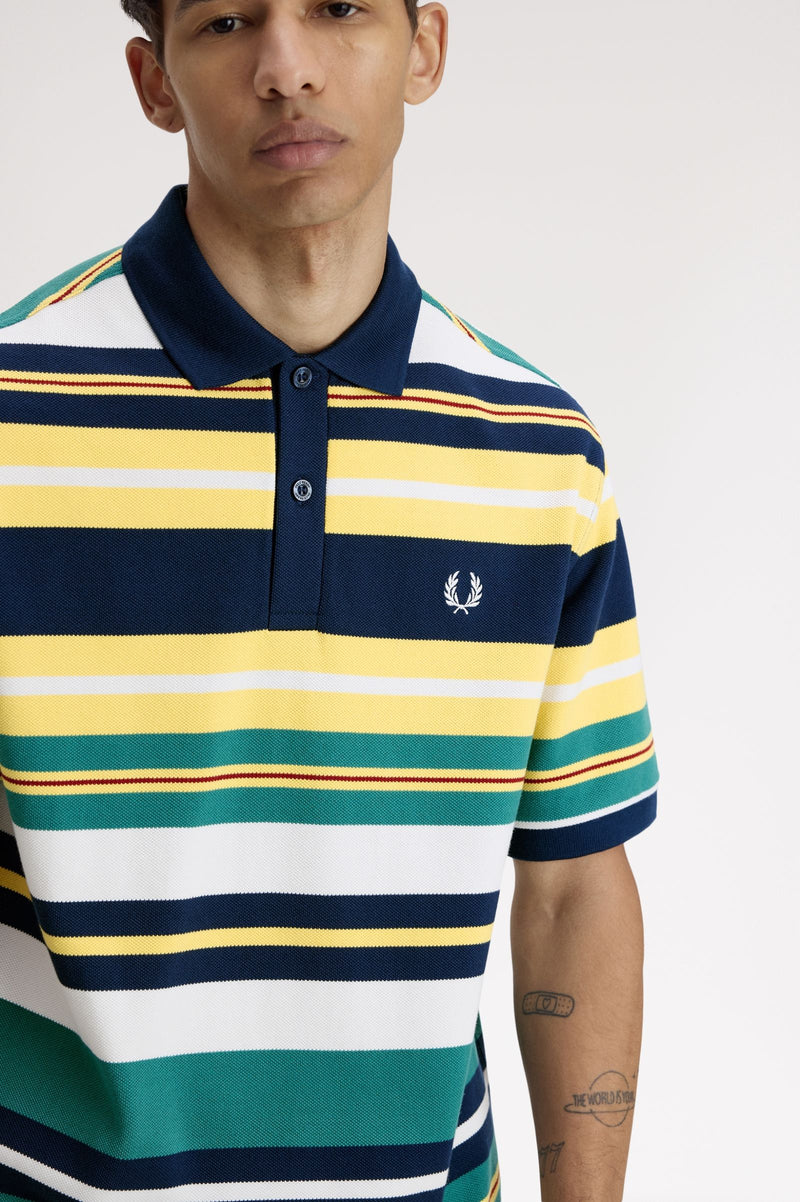 STRIPED RELAXED POLO SHIRT