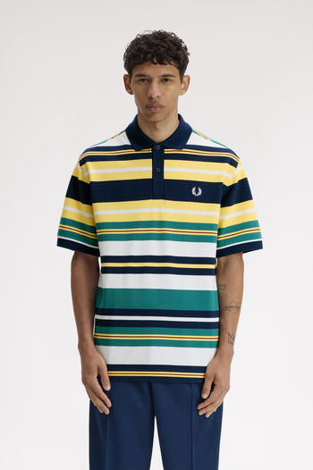 STRIPED RELAXED POLO SHIRT