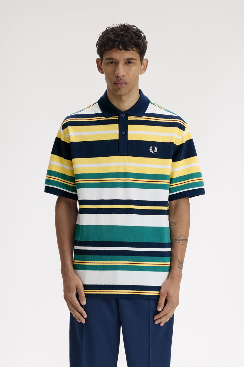 STRIPED RELAXED POLO SHIRT