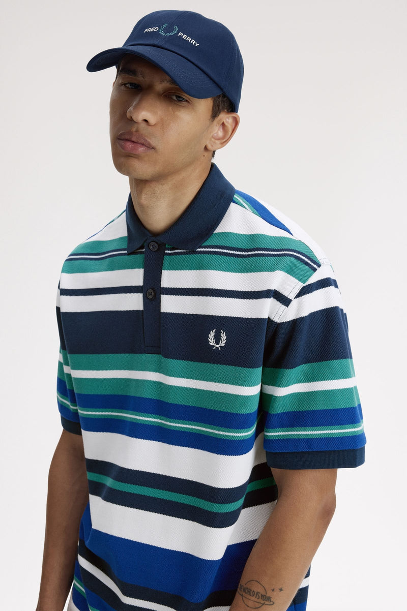 STRIPED RELAXED POLO SHIRT