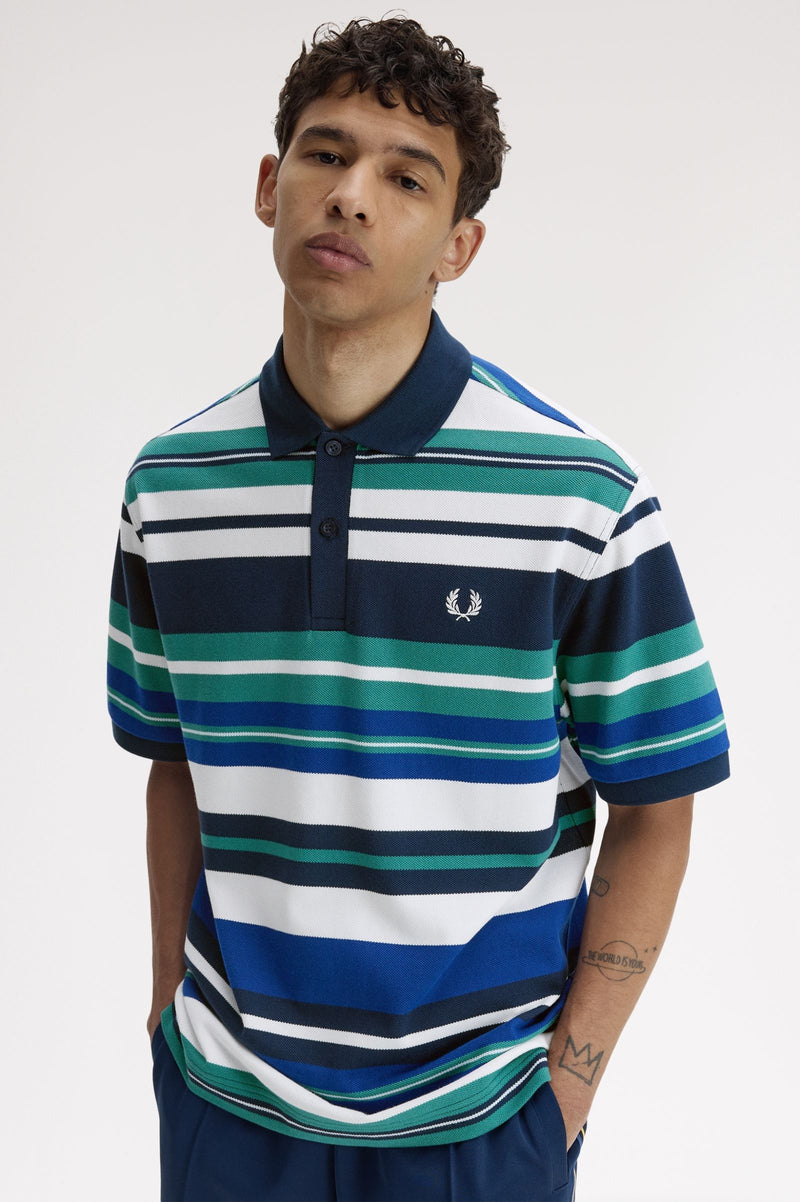 STRIPED RELAXED POLO SHIRT