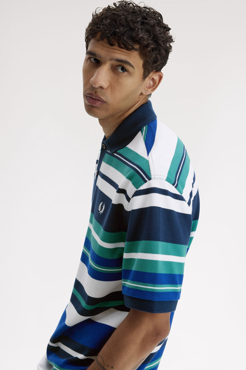 STRIPED RELAXED POLO SHIRT
