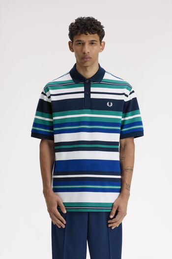 STRIPED RELAXED POLO SHIRT