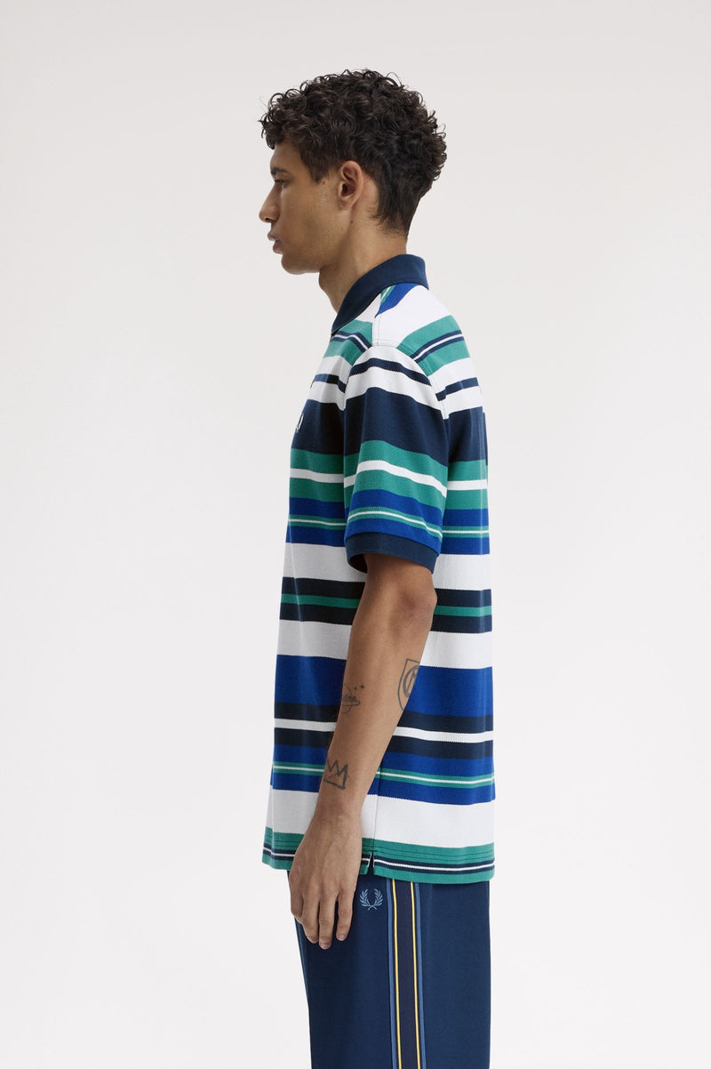 STRIPED RELAXED POLO SHIRT
