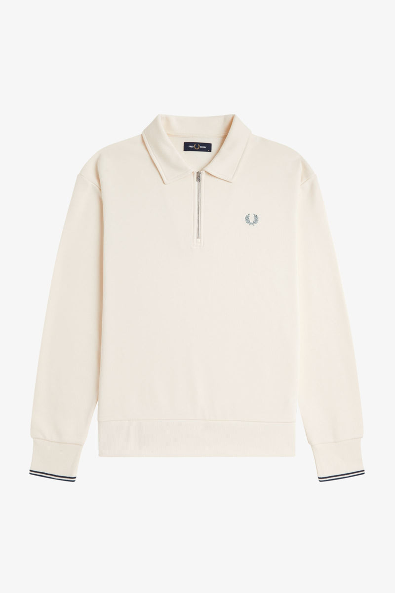 HALF ZIP COLLARED SWEATSHIRT
