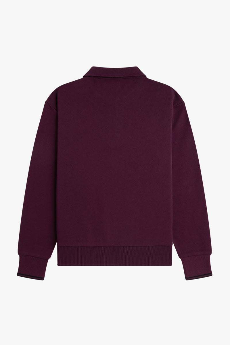 HALF ZIP COLLARED SWEATSHIRT