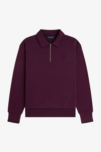 HALF ZIP COLLARED SWEATSHIRT