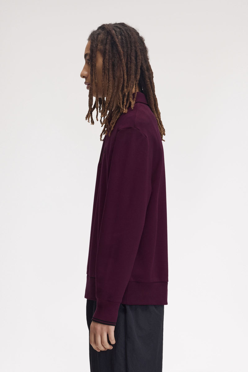HALF ZIP COLLARED SWEATSHIRT