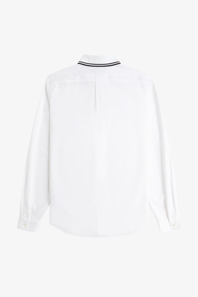 POLO COLLAR WOVEN PIQUE SHIRT