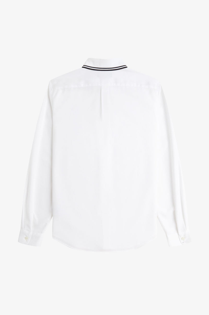 POLO COLLAR WOVEN PIQUE SHIRT