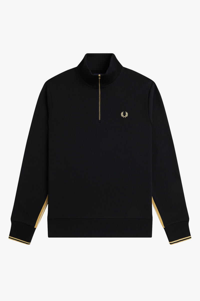 STRIPE TAPE HALF ZIP SWEATSHIR