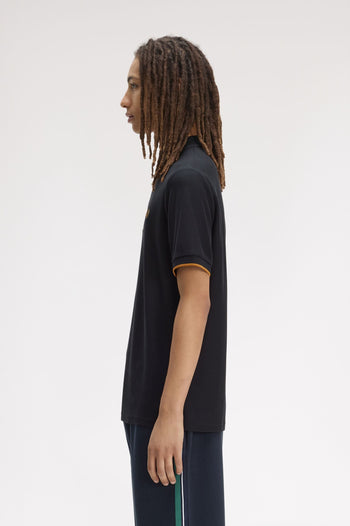 TIPPED CUFF PIQUE T-SHIRT