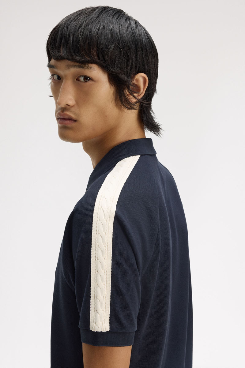 CABLE TAPED POLO SHIRT