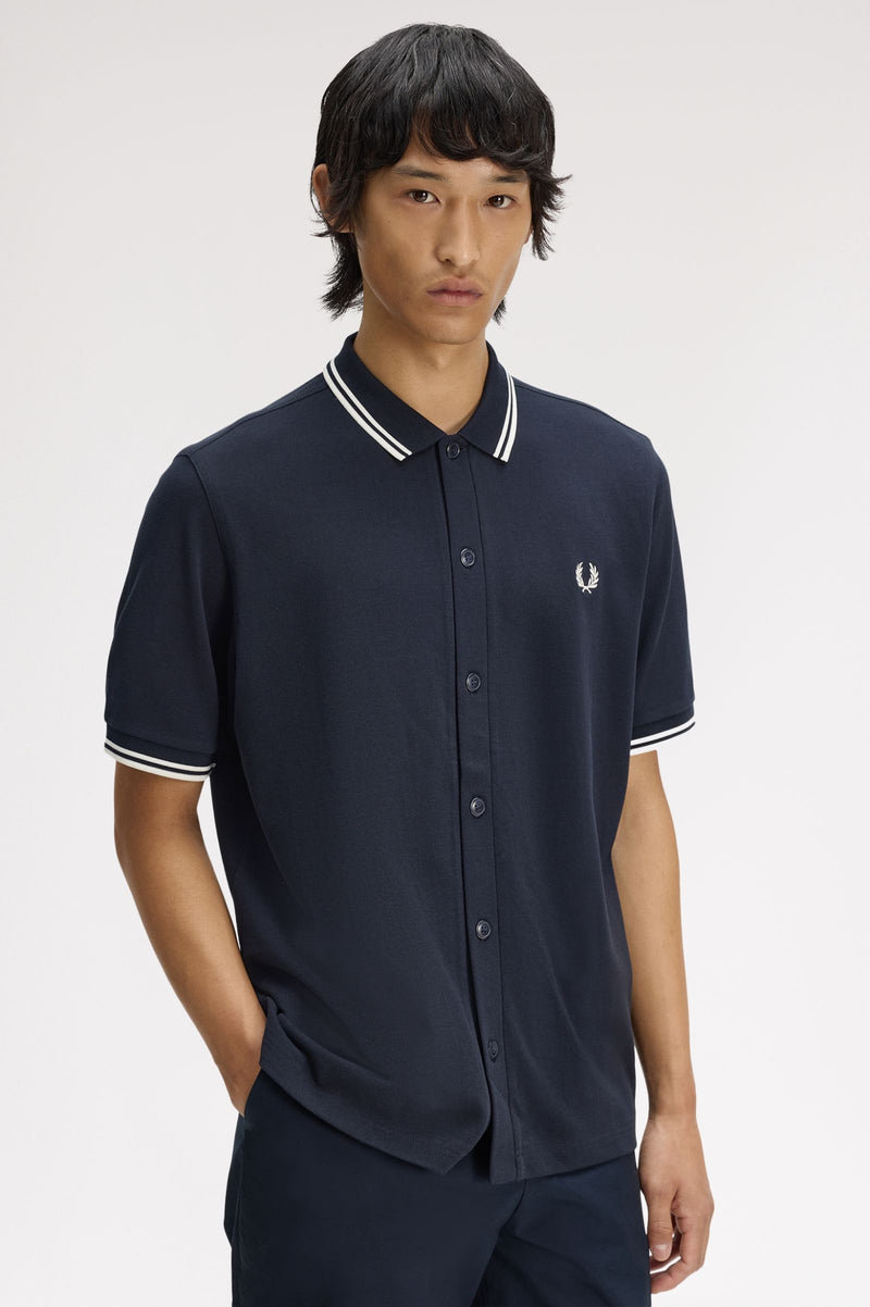 BUTTON THROUGH POLO SHIRT