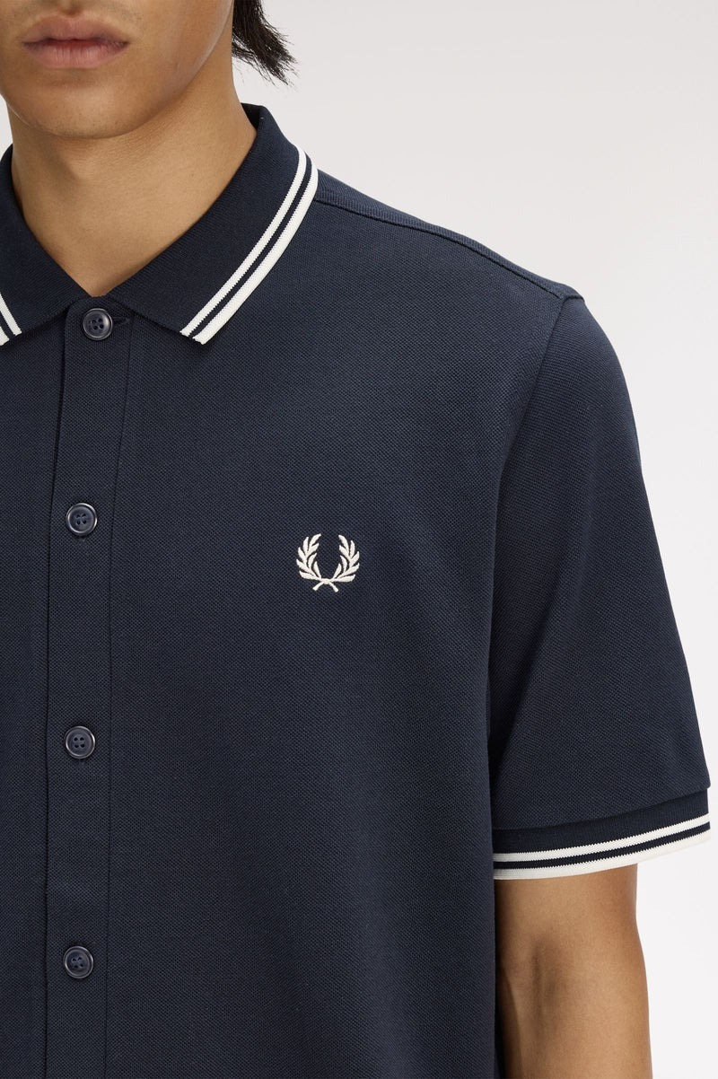 BUTTON THROUGH POLO SHIRT