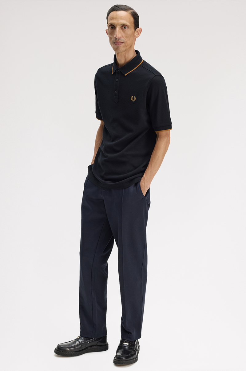 COLLAR STAND POLO SHIRT