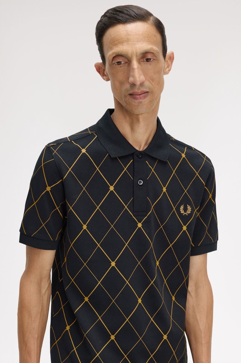 ARGYLE PRINT FRED PERRY SHIRT