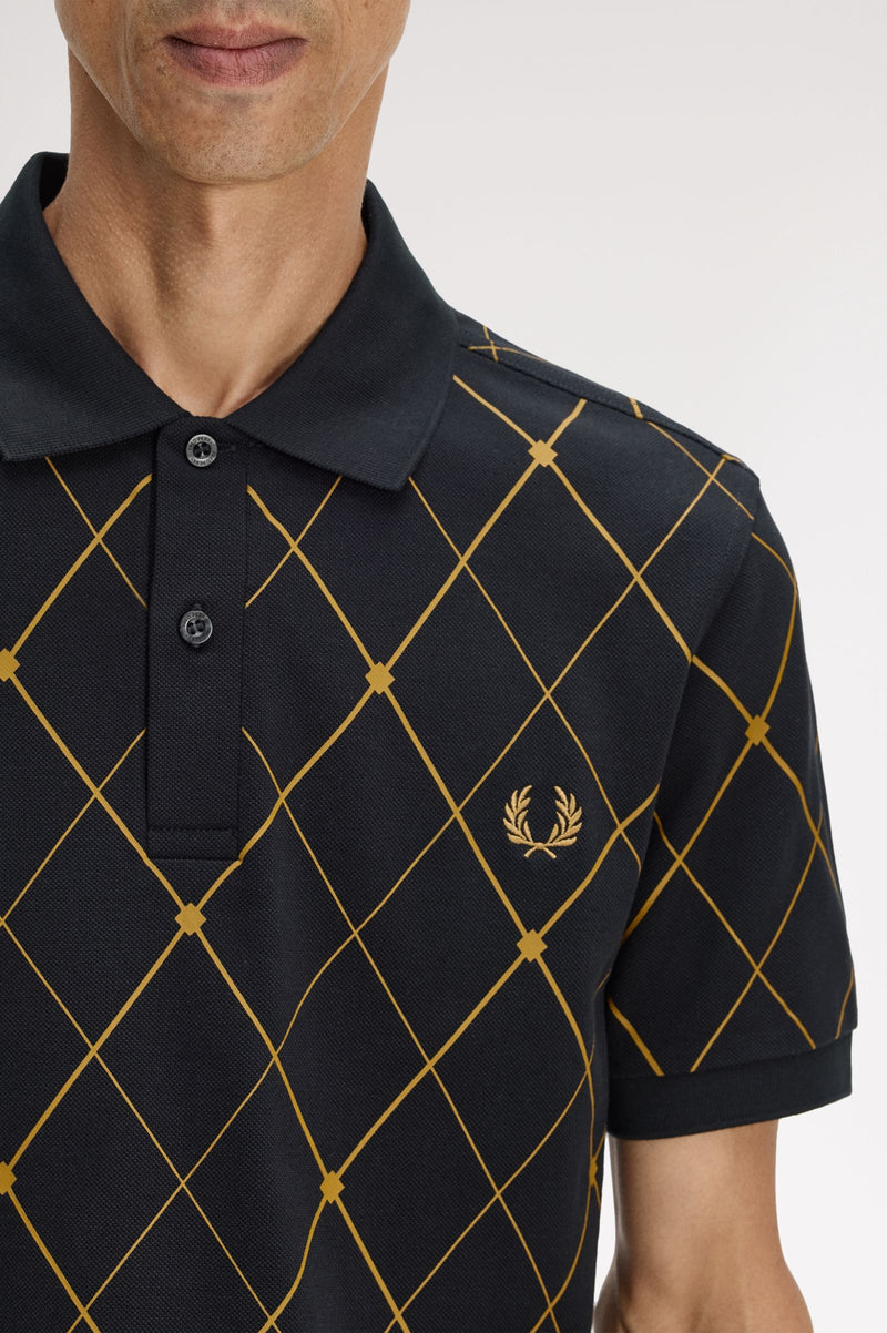 ARGYLE PRINT FRED PERRY SHIRT