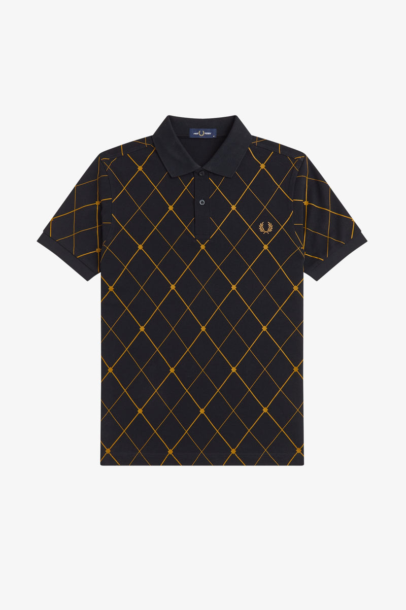 ARGYLE PRINT FRED PERRY SHIRT