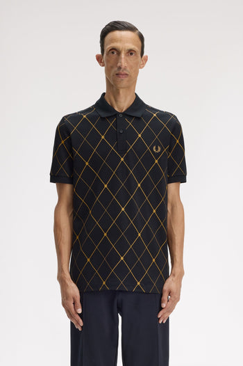 ARGYLE PRINT FRED PERRY SHIRT