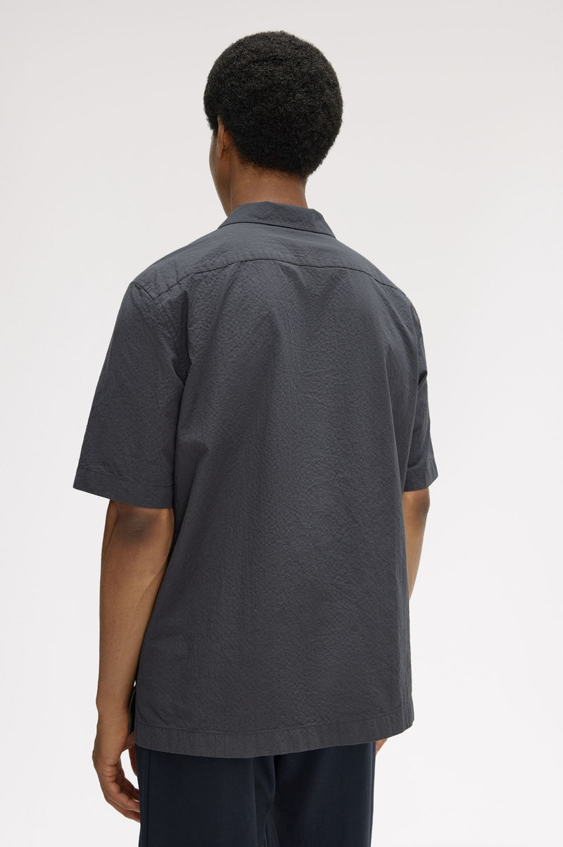 SEERSUCKER REVERE COLLAR SHIRT
