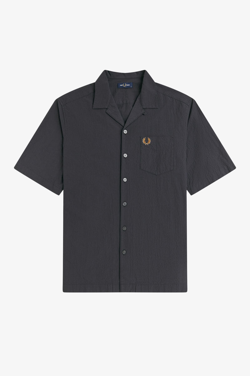 SEERSUCKER REVERE COLLAR SHIRT