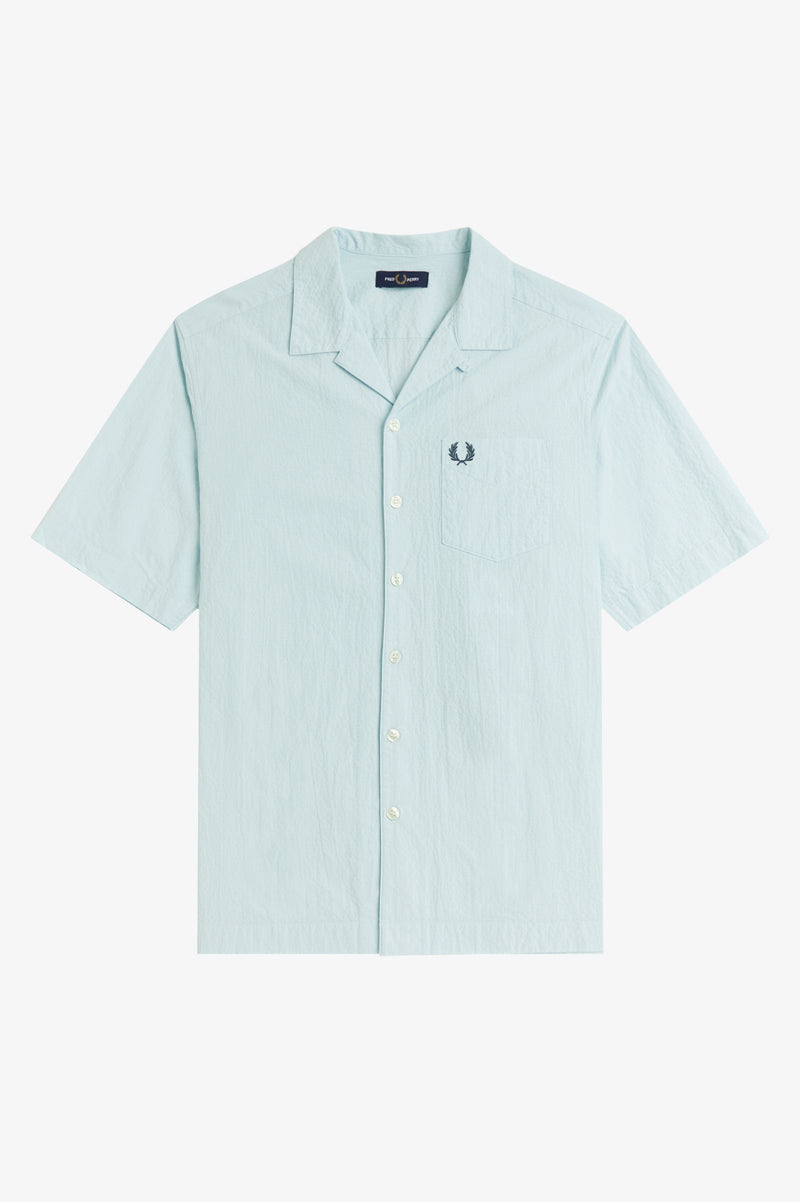 SEERSUCKER REVERE COLLAR SHIRT