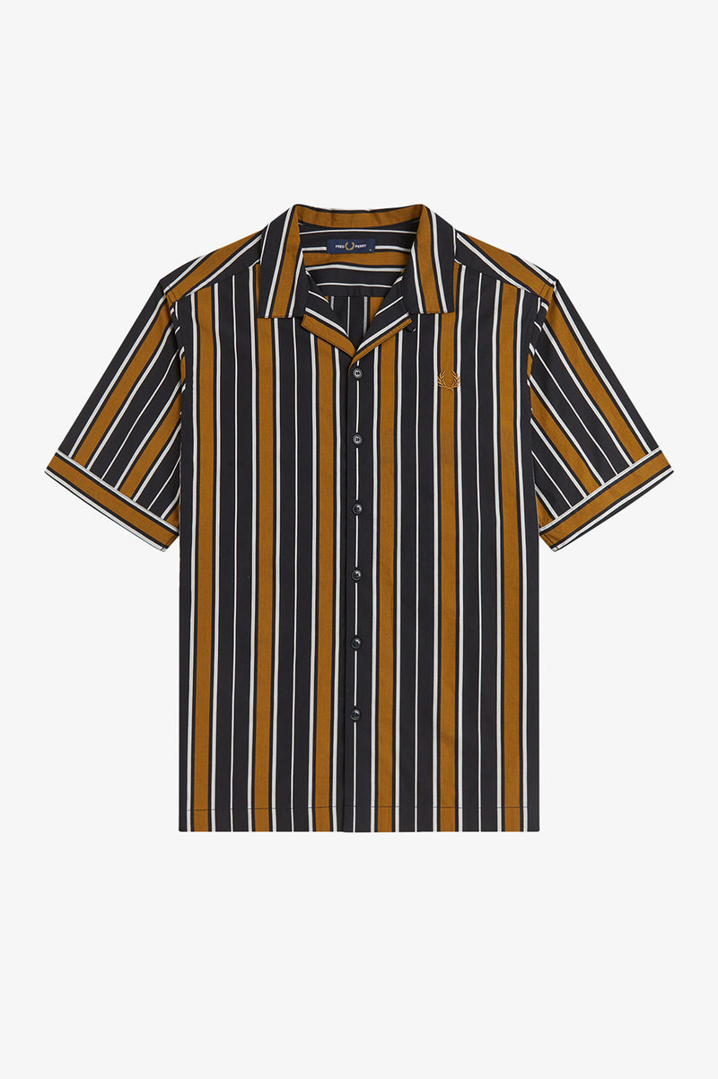 STRIPED REVERE COLLAR SHIRT