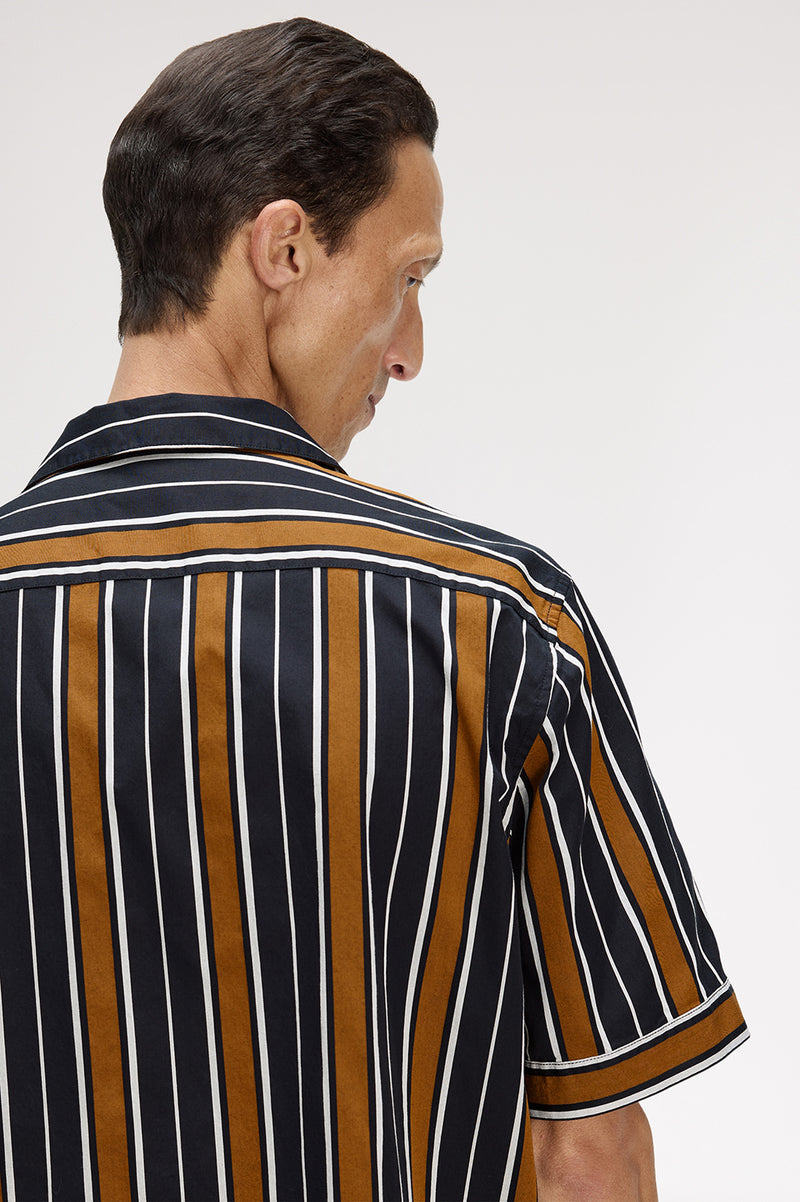 STRIPED REVERE COLLAR SHIRT