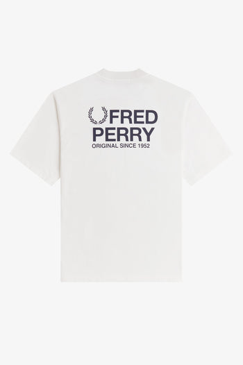 BACK PRINT FRED PERRY TEXT T-SHIRT