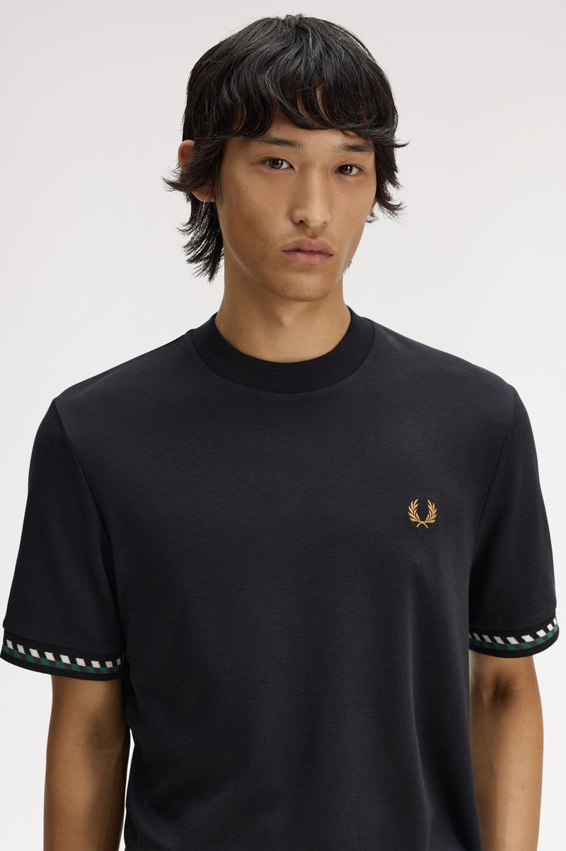 JACQUARD CUFF T-SHIRT