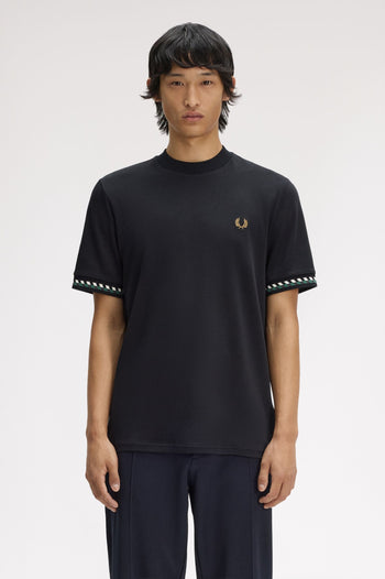 JACQUARD CUFF T-SHIRT