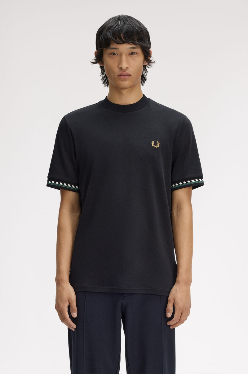 JACQUARD CUFF T-SHIRT