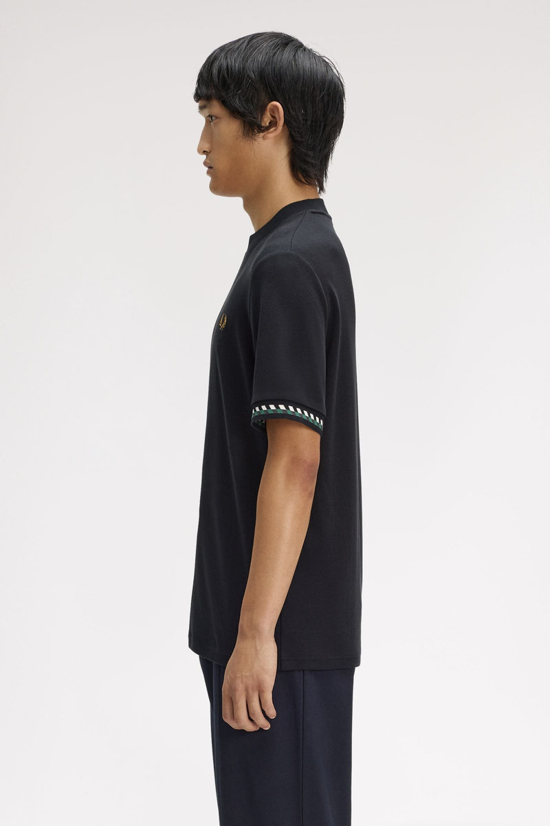 JACQUARD CUFF T-SHIRT