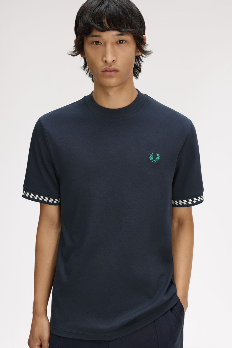 JACQUARD CUFF T-SHIRT