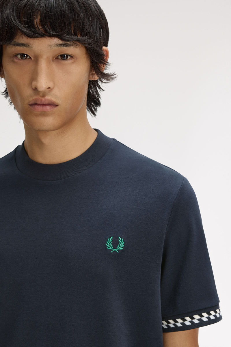 JACQUARD CUFF T-SHIRT