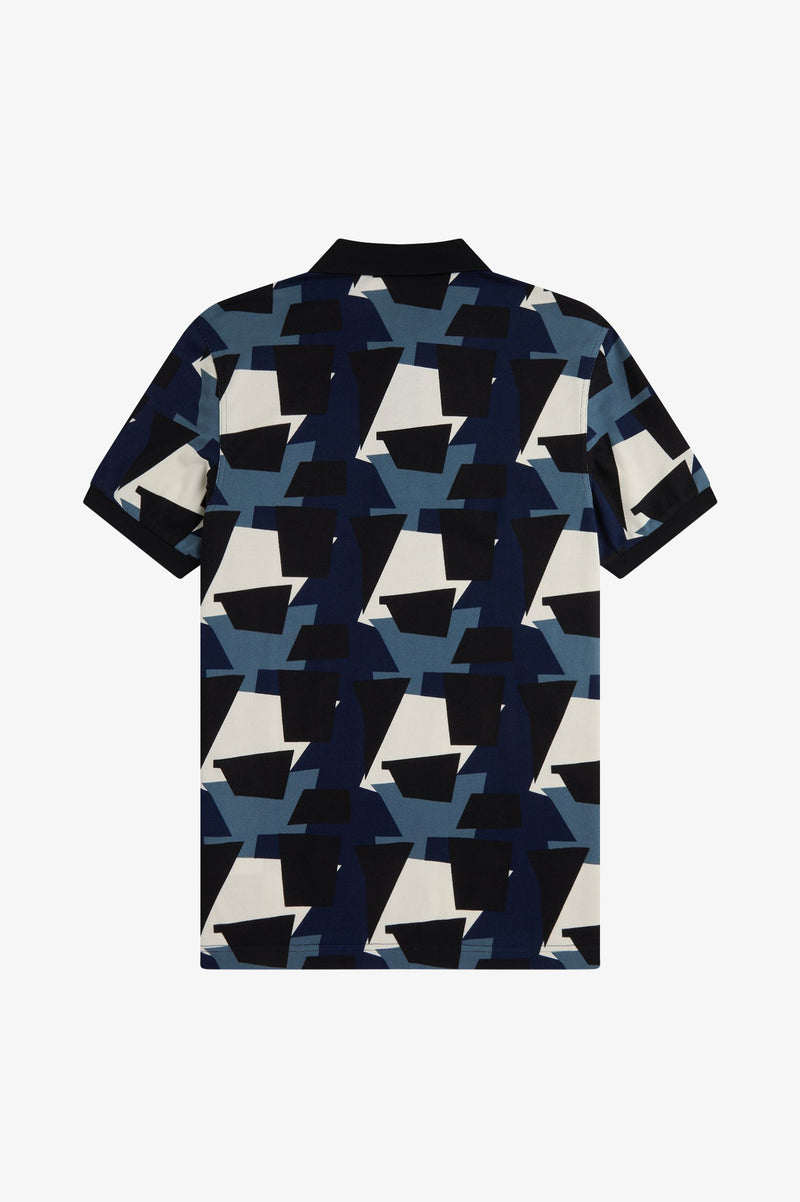 FRAGMENT PRINT POLO SHIRT
