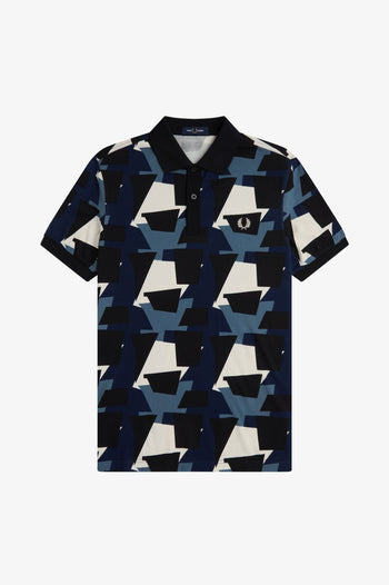FRAGMENT PRINT POLO SHIRT