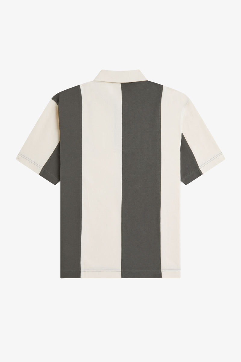 CUT AND SEW PANELLED POLO SHIR