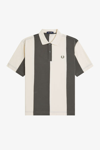 CUT AND SEW PANELLED POLO SHIR