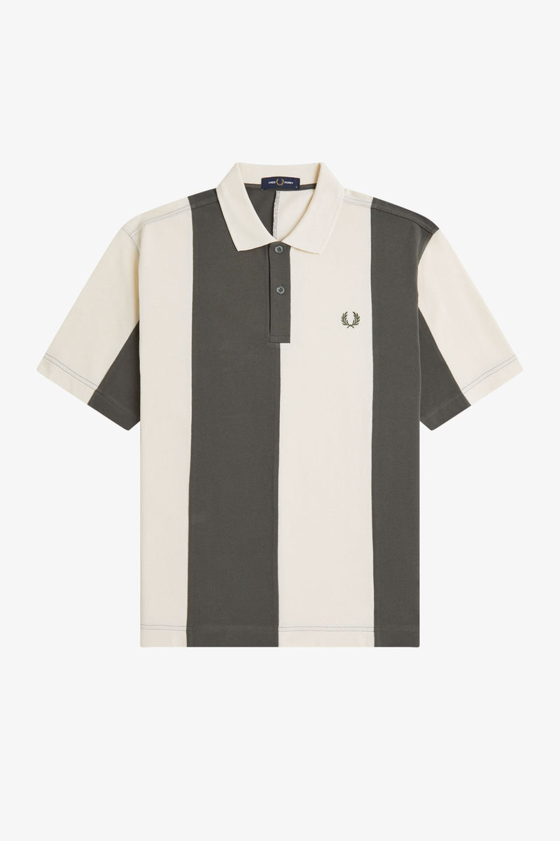 CUT AND SEW PANELLED POLO SHIR