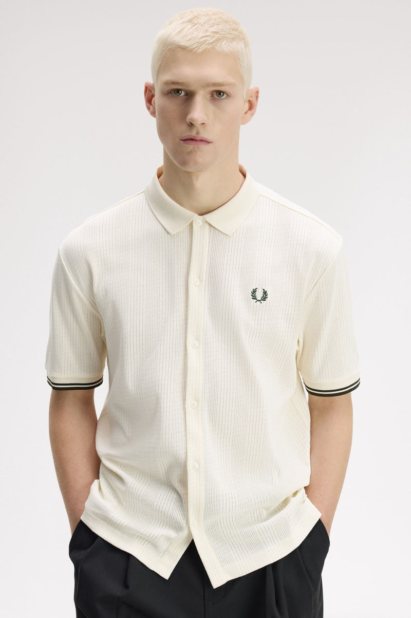POINTELLE BUTTON THORUGH POLO