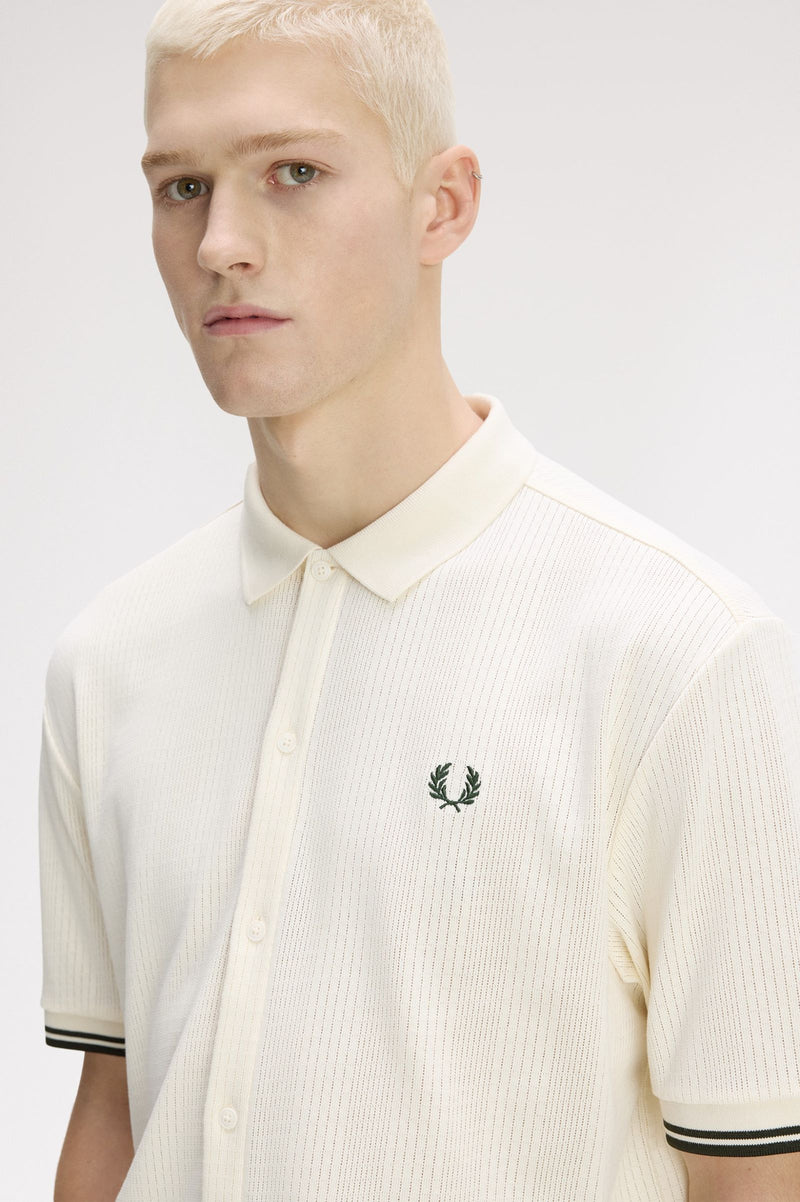 POINTELLE BUTTON THORUGH POLO