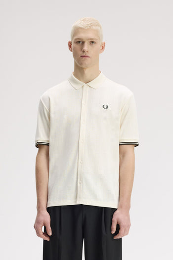 POINTELLE BUTTON THORUGH POLO