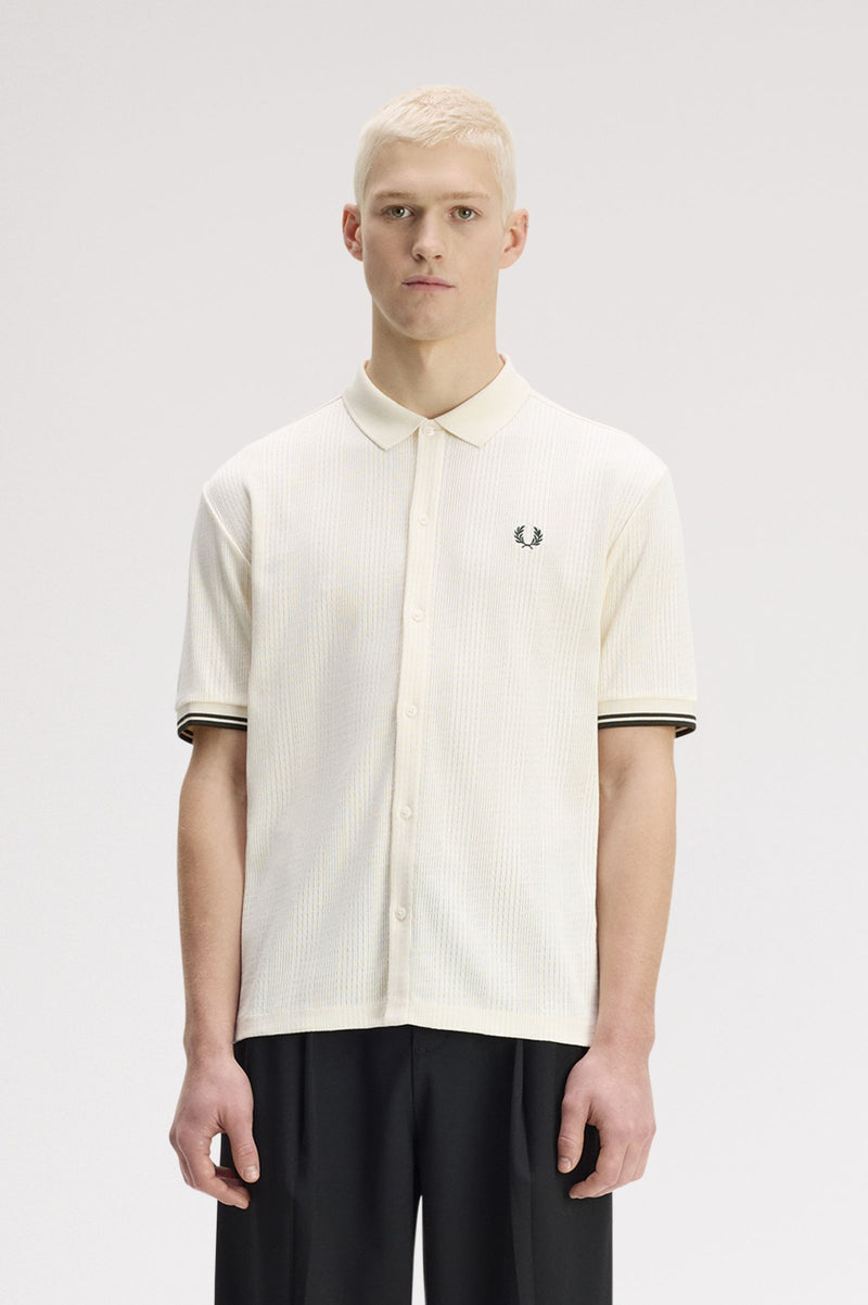 POINTELLE BUTTON THORUGH POLO