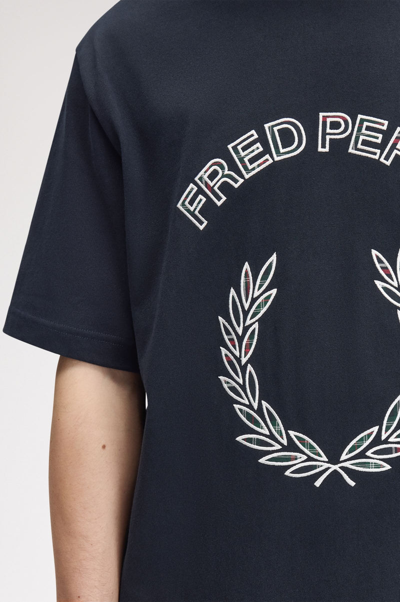TARTAN APPLIQUE T-SHIRT