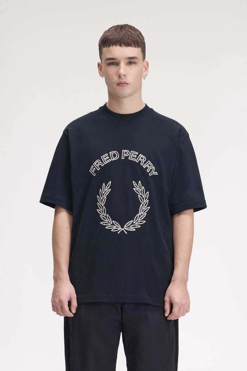 TARTAN APPLIQUE T-SHIRT