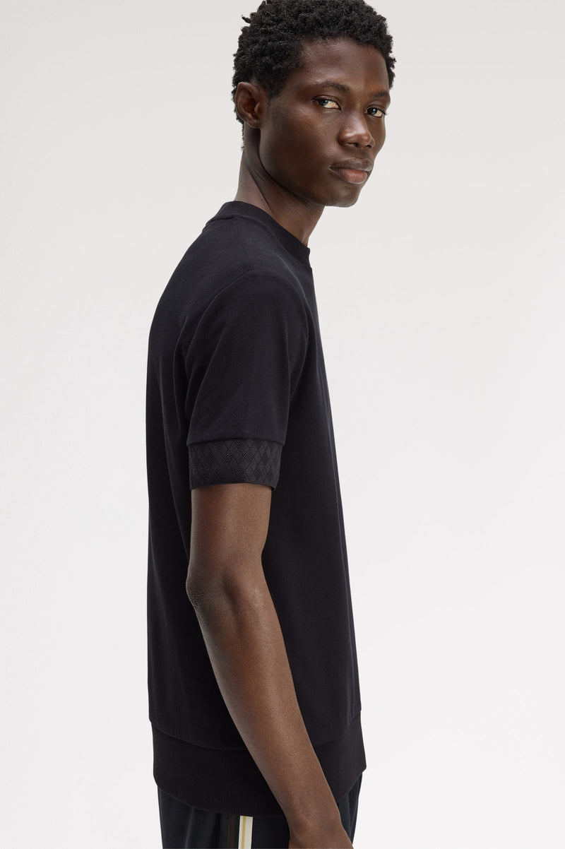 JACQUARD CUFF T-SHIRT