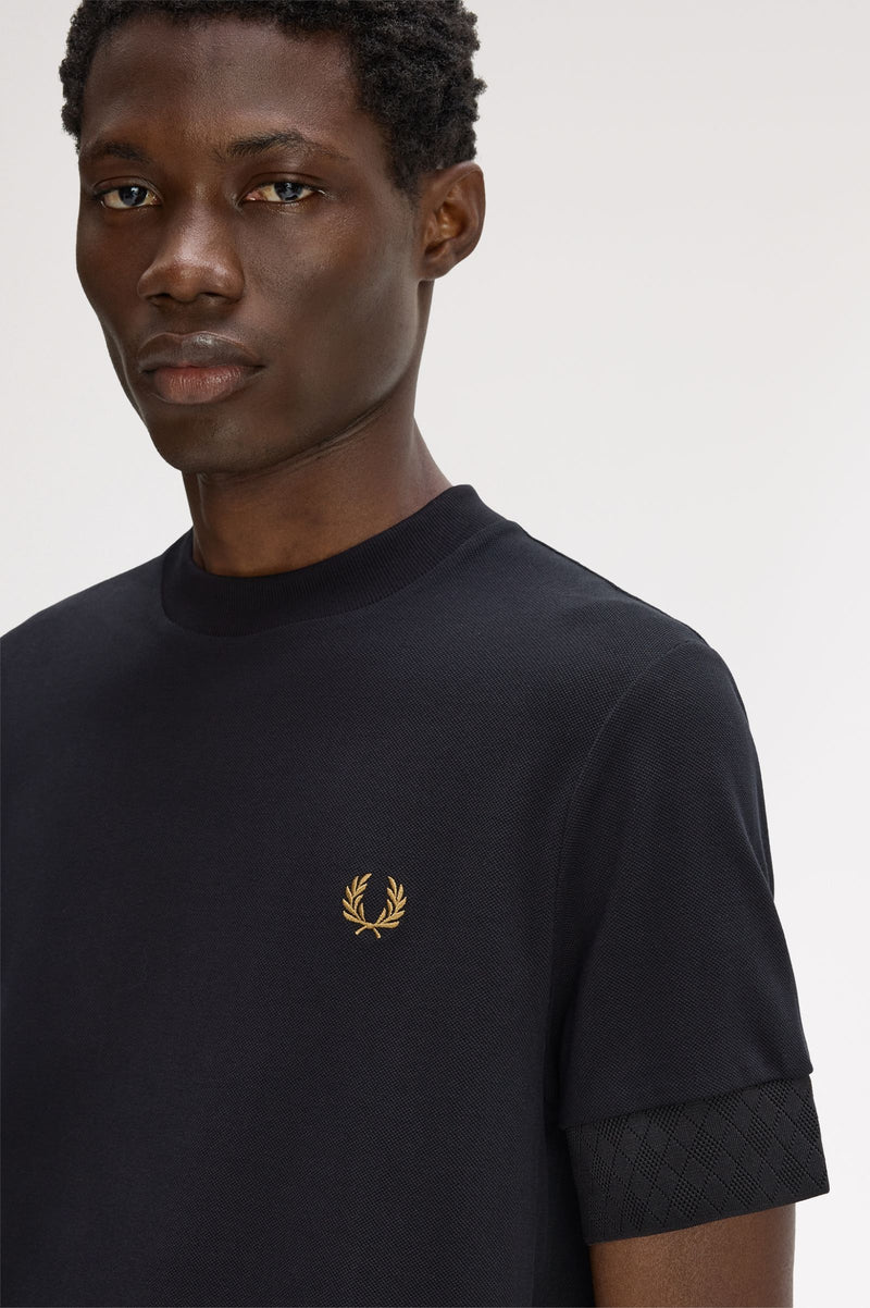 JACQUARD CUFF T-SHIRT